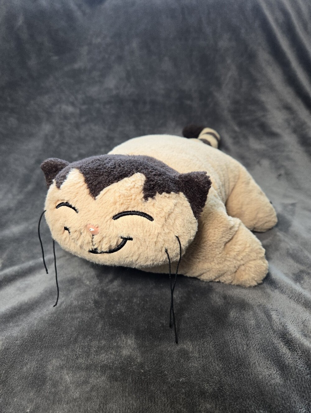 Rare Vintage 13” Sekiguchi Jacob the Cat Laying Plush Cushion / Pillow